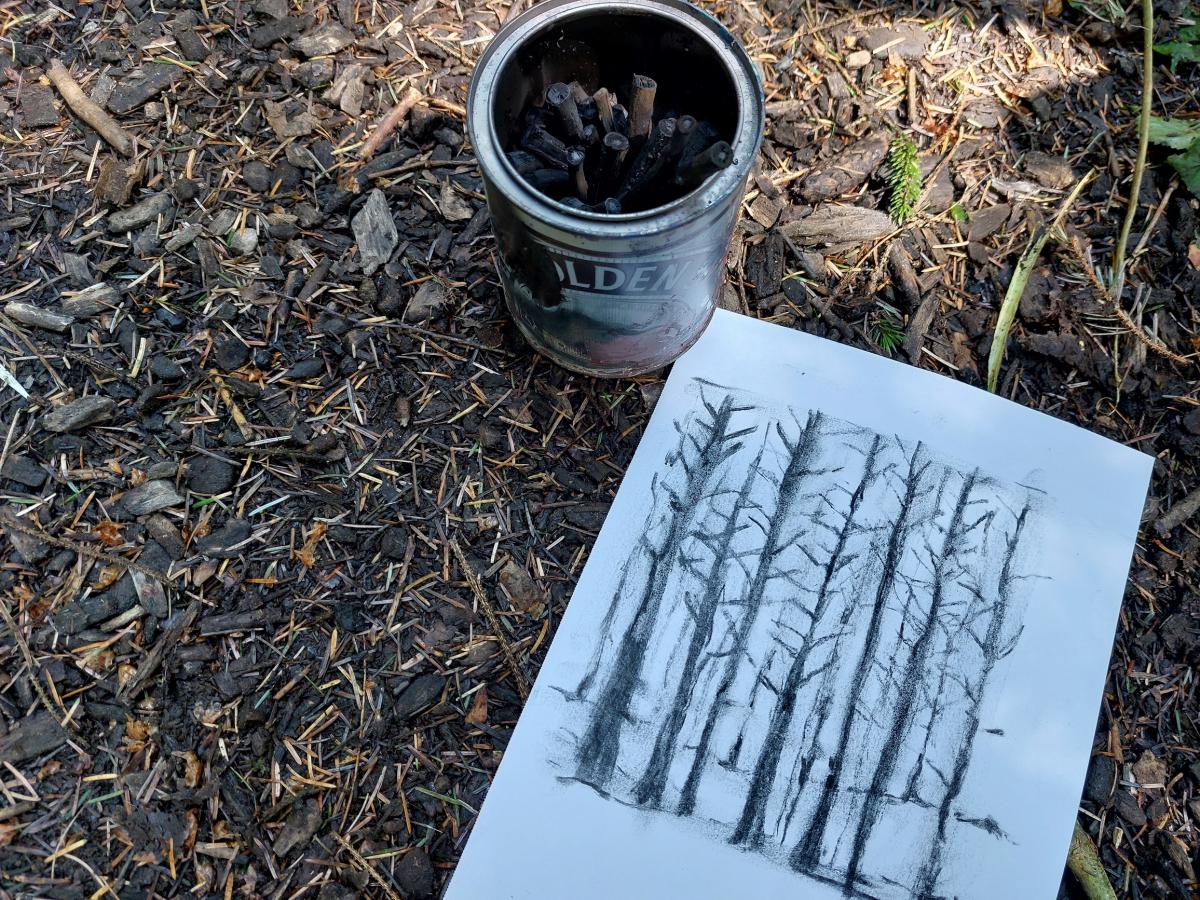 Charcoal Making & Sketching event photo