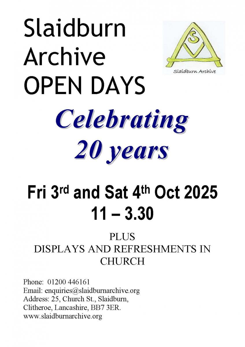 Slaidburn Archive Open Days