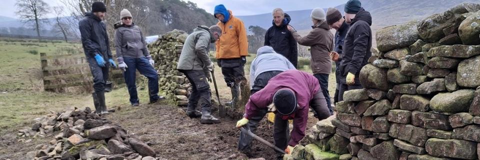 Dry Stone Walling course participants Dry Stone Walling course participants