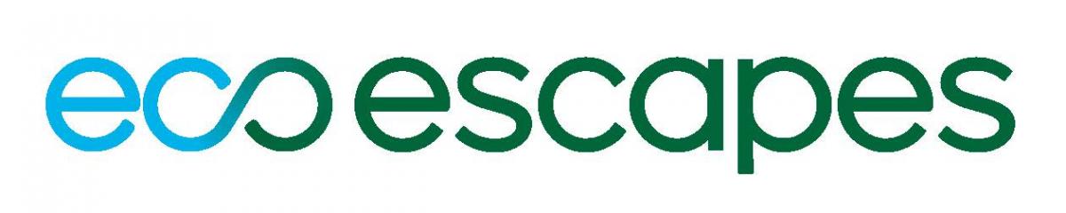 Eco Escapes electric blue/racing green logo