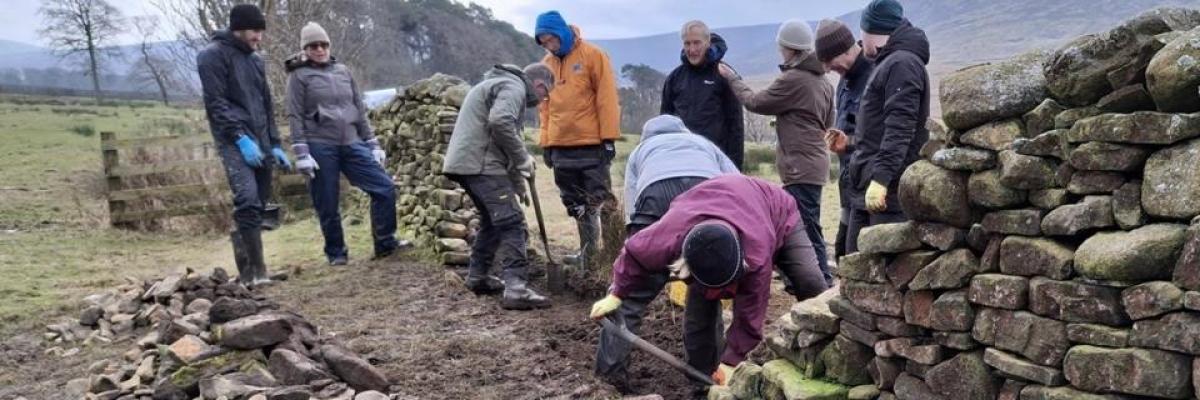 Dry Stone Walling course participants