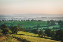 Looking across the valley from above Downham at dawn. © Paul Warrilow