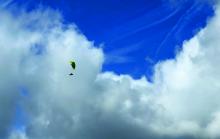 Hang glider above Pendle Hill  © MARK CURRIE