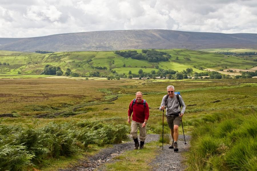 Walkers on Bowland Fells