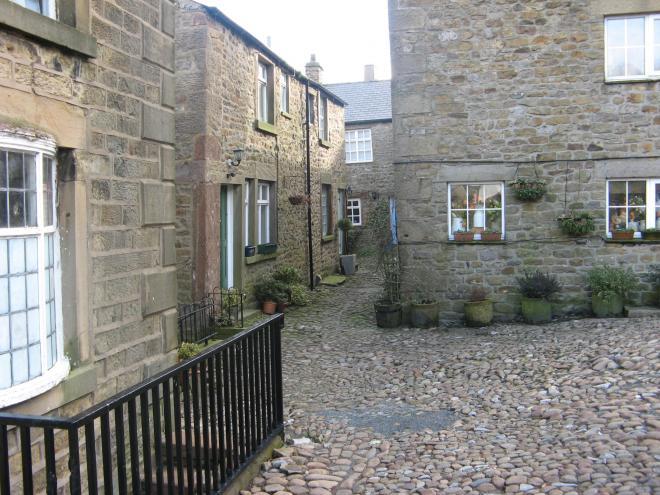 Cobbles on a village street in the Forest of Bowland