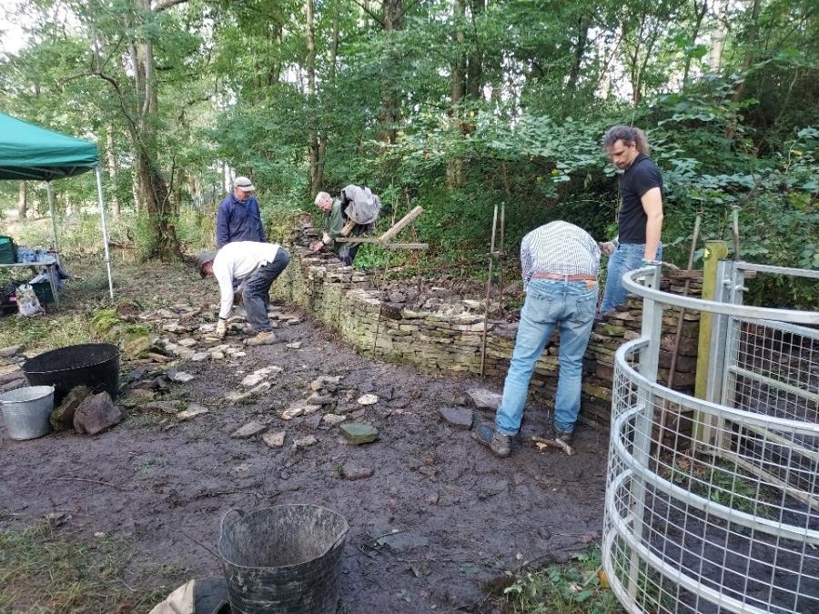 drystone walling at Martholme Greenway