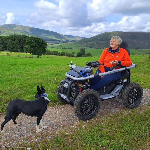 Terrain Hopper all terrain wheelchair at Wood End Farm