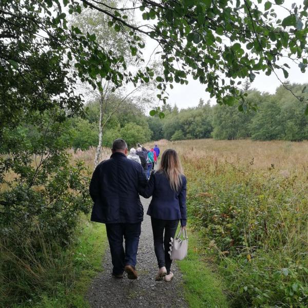 People enjoying a walk