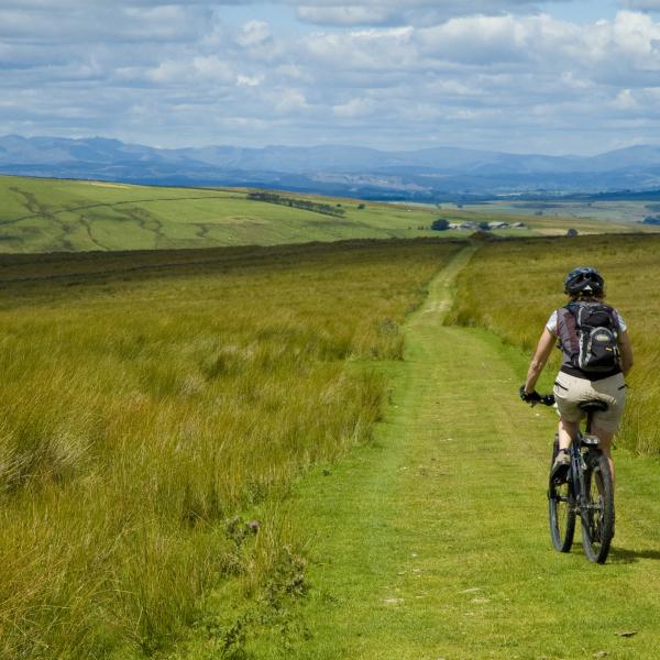 Mountain biking on Salter Fell Track