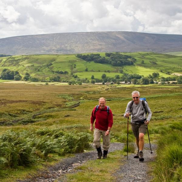Walkers on Bowland Fells