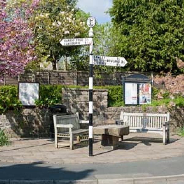 heritage signpost in Grindleton