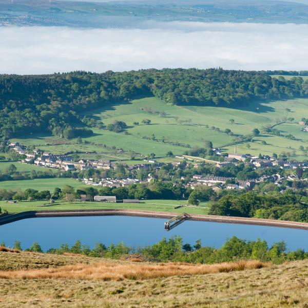 Arial view of Sabden